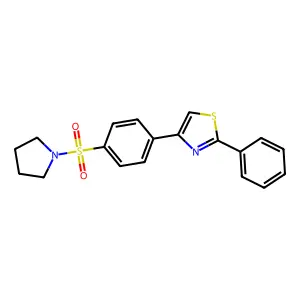 2-Phenyl-4-(4-pyrrolidin-1-ylsulfonylphenyl)-1,3-thiazole structure