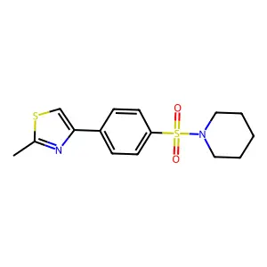 {[4-(2-Methyl-1,3-thiazol-4-yl)phenyl]sulfonyl}piperidine structure