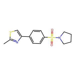 2-Methyl-4-(4-pyrrolidin-1-ylsulfonylphenyl)-1,3-thiazole structure