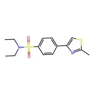 N,N-diethyl-4-(2-methyl-1,3-thiazol-4-yl)benzenesulfonamide structure