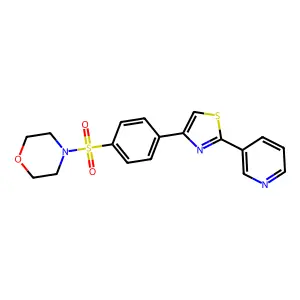 4-[4-(2-Pyridin-3-yl-1,3-thiazol-4-yl)phenyl]sulfonylmorpholine structure