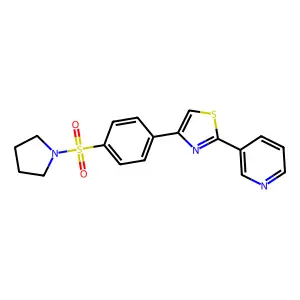 2-(3-Pyridinyl)-4-[4-(1-pyrrolidinylsulfonyl)phenyl]thiazole structure