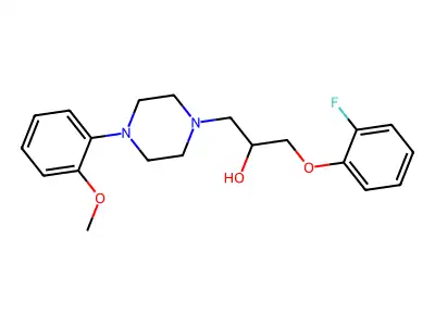 1-(2-Fluorophenoxy)-3-[4-(2-methoxyphenyl)piperazin-1-yl]propan-2-ol structure