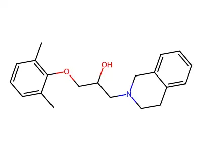 1-(3,4-dihydro-1H-isoquinolin-2-yl)-3-(2,6-dimethylphenoxy)propan-2-ol structure