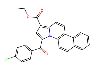 Ethyl 3-(4-chlorobenzoyl)benzo(F)pyrrolo(1,2-A)quinoline-1-carboxylate structure