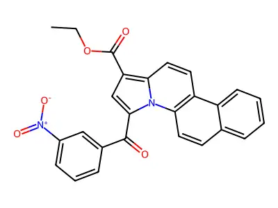 Ethyl 3-(3-nitrobenzoyl)benzo(F)pyrrolo(1,2-A)quinoline-1-carboxylate structure