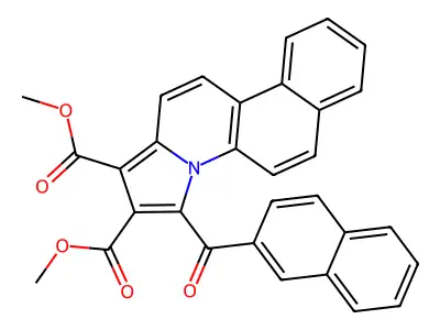 Dimethyl 3-(2-naphthoyl)benzo(F)pyrrolo(1,2-A)quinoline-1,2-dicarboxylate structure