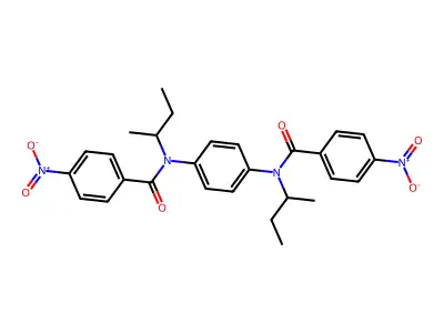 N-(Sec-butyl)-N-(4-(sec-butyl(4-nitrobenzoyl)amino)phenyl)-4-nitrobenzamide structure