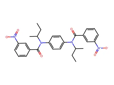 N-(Sec-butyl)-N-(4-(sec-butyl(3-nitrobenzoyl)amino)phenyl)-3-nitrobenzamide structure
