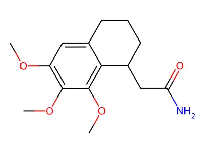 2-(6,7,8-Trimethoxy-1,2,3,4-tetrahydro-1-naphthalenyl)acetamide structure