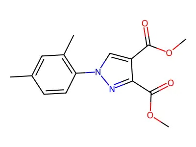 Dimethyl 1-(2,4-dimethylphenyl)-1H-pyrazole-3,4-dicarboxylate structure