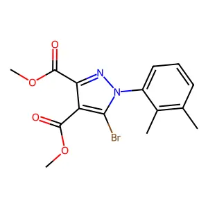 Dimethyl 5-bromo-1-(2,3-dimethylphenyl)-1H-pyrazole-3,4-dicarboxylate structure