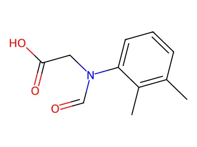 (Formyl-2,3-dimethylanilino)acetic acid structure