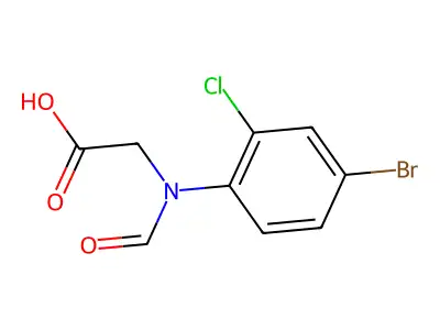 (4-Bromo-2-chloroformylanilino)acetic acid structure
