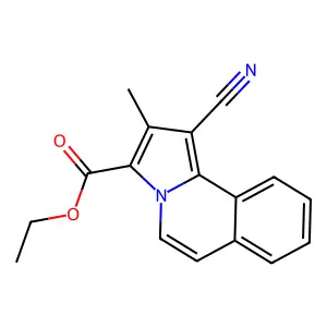 Ethyl 1-cyano-2-methylpyrrolo[2,1-a]isoquinoline-3-carboxylate structure