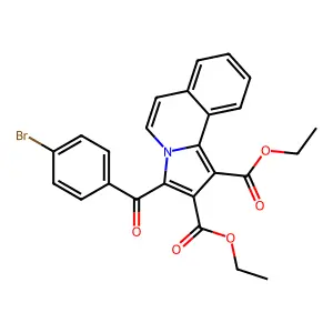Diethyl 3-(4-bromobenzoyl)pyrrolo(2,1-A)isoquinoline-1,2-dicarboxylate structure