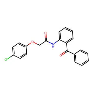 N-(2-Benzoylphenyl)-2-(4-chlorophenoxy)acetamide structure