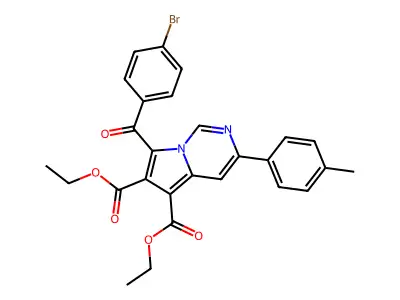 Diethyl 7-(4-bromobenzoyl)-3-(4-ME-PH)pyrrolo(1,2-C)pyrimidine-5,6-dicarboxylate structure