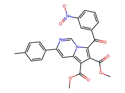 Dimethyl 3-(4-ME-PH)7-(3-nitrobenzoyl)pyrrolo(1,2-C)pyrimidine-5,6-dicarboxylate structure
