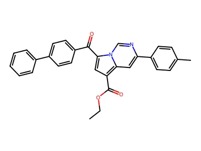 Ethyl 7-([1,1'-biphenyl]-4-carbonyl)-3-(p-tolyl)pyrrolo[1,2-c]pyrimidine-5-carboxylate structure