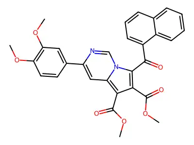DI-ME 3-(3,4-DI-Meo-PH)7-(1-naphthoyl)pyrrolo(1,2-C)pyrimidine-5,6-dicarboxylate structure