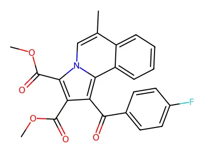 Dimethyl 1-(4-F-benzoyl)-6-methylpyrrolo(2,1-A)isoquinoline-2,3-dicarboxylate structure