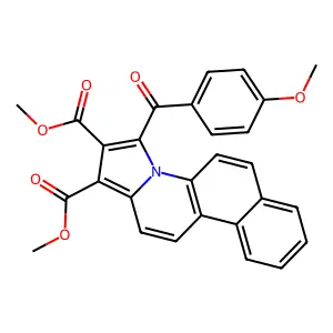 Dimethyl 3-(4-methoxybenzoyl)benzo(F)pyrrolo(1,2-A)quinoline-1,2-dicarboxylate structure