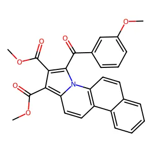 Dimethyl 3-(3-methoxybenzoyl)benzo(F)pyrrolo(1,2-A)quinoline-1,2-dicarboxylate structure