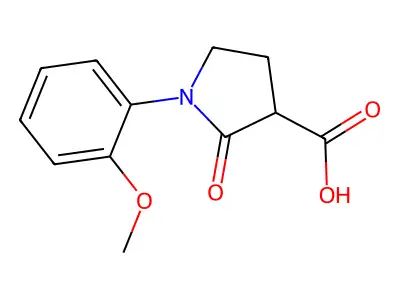 1-(2-Methoxyphenyl)-2-oxo-3-pyrrolidinecarboxylic acid structure