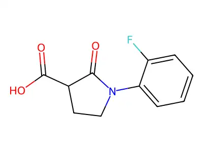 1-(2-Fluorophenyl)-2-oxo-3-pyrrolidinecarboxylic acid structure