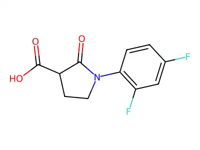 1-(2,4-Difluorophenyl)-2-oxo-3-pyrrolidinecarboxylic acid structure
