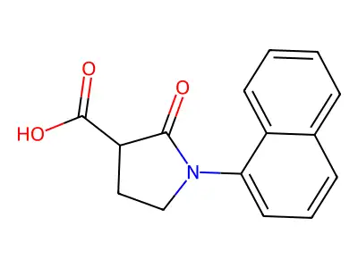 1-(1-Naphthalenyl)-2-oxo-3-pyrrolidinecarboxylic acid structure