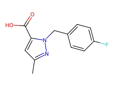 1-(4-Fluorobenzyl)-3-methyl-1H-pyrazole-5-carboxylic acid structure