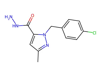 1-(4-Chlorobenzyl)-3-methyl-1H-pyrazole-5-carbohydrazide structure