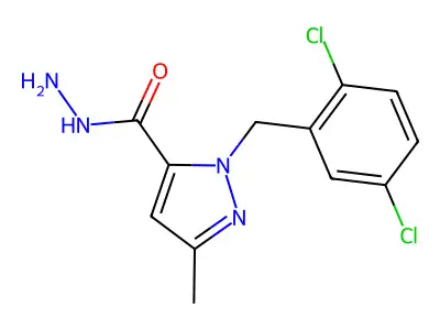 1-(2,5-Dichlorobenzyl)-3-methyl-1H-pyrazole-5-carbohydrazide structure