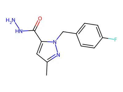 1-(4-Fluorobenzyl)-3-methyl-1H-pyrazole-5-carbohydrazide structure