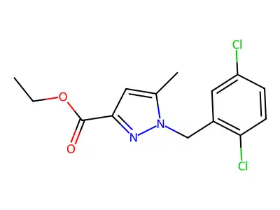 Ethyl 1-(2,5-dichlorobenzyl)-5-methyl-1H-pyrazole-3-carboxylate structure