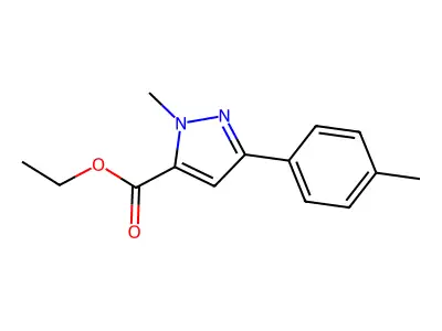 Ethyl 5-(4-methylphenyl)-2H-pyrazole-3-carboxylate structure