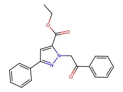 Ethyl 1-(2-oxo-2-phenylethyl)-3-phenyl-1H-pyrazole-5-carboxylate structure