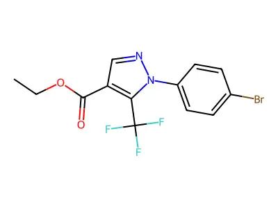 Ethyl 1-(4-bromophenyl)-5-(trifluoromethyl)-1h-pyrazole-4-carboxylate structure