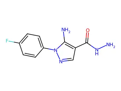 5-Amino-1-(4-fluorophenyl)-1H-pyrazole-4-carboxylic acid hydrazide structure