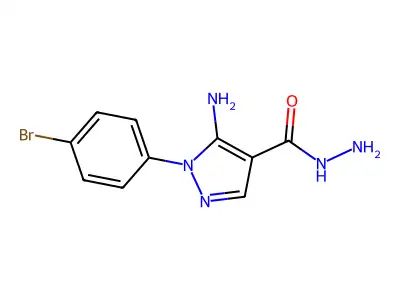 5-amino-1-(4-bromophenyl)-1H-pyrazole-4-carbonitrile structure