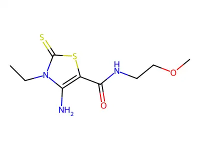 4-Amino-3-ET-N-(2-methoxyethyl)-2-thioxo-2,3-dihydro-1,3-thiazole-5-carboxamide structure