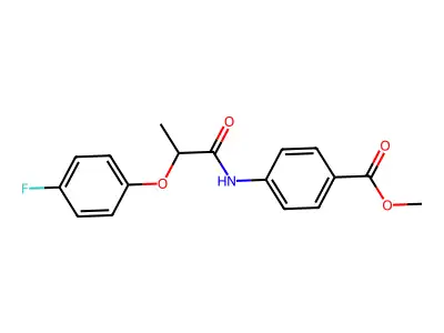 Methyl 4-[2-(4-fluorophenoxy)propanoylamino]benzoate structure