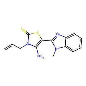 3-Allyl-4-amino-5-(1-methyl-1H-benzimidazol-2-YL)-1,3-thiazole-2(3H)-thione structure