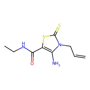 3-Allyl-4-amino-N-ethyl-2-thioxo-2,3-dihydro-1,3-thiazole-5-carboxamide structure