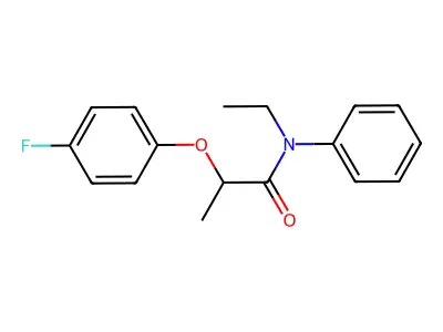 N-ethyl-2-(4-fluorophenoxy)-N-phenylpropanamide structure