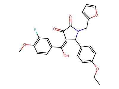 5-(4-ethoxyphenyl)-4-(3-fluoro-4-methoxybenzoyl)-1-[(furan-2-yl)methyl]-3-hydroxy-2,5-dihydro-1H-pyrrol-2-one structure