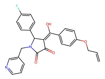 5-(4-fluorophenyl)-3-hydroxy-4-[4-(prop-2-en-1-yloxy)benzoyl]-1-[(pyridin-3-yl)methyl]-2,5-dihydro-1H-pyrrol-2-one structure