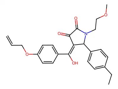 5-(4-ethylphenyl)-3-hydroxy-1-(2-methoxyethyl)-4-[4-(prop-2-en-1-yloxy)benzoyl]-2,5-dihydro-1H-pyrrol-2-one structure
